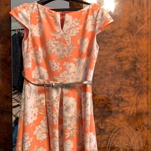 Beautiful, Orange and white flowered dress